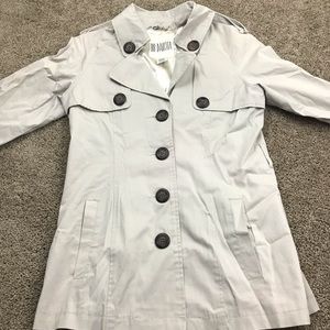 Vintage BB Dakota Trench Coat Gray Size medium